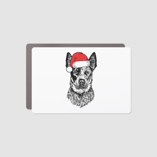 Christmas Heeler Santa Dog Holiday  Car Magnet