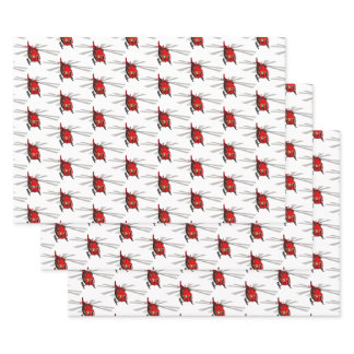 Christmas Heli Pilot Wrapping Paper Sheets