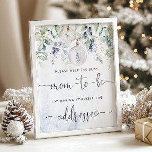 Christmas Help the Busy Mom Address an Envelope Poster