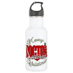 CHRISTMAS HEMATOLOGIST DOCTOR WATER BOTTLE