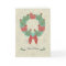 Christmas hens perched on wreath + snowflakes v2