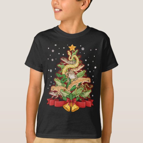 Christmas Herping Gift Herpetology Frog Snake Herp T_Shirt