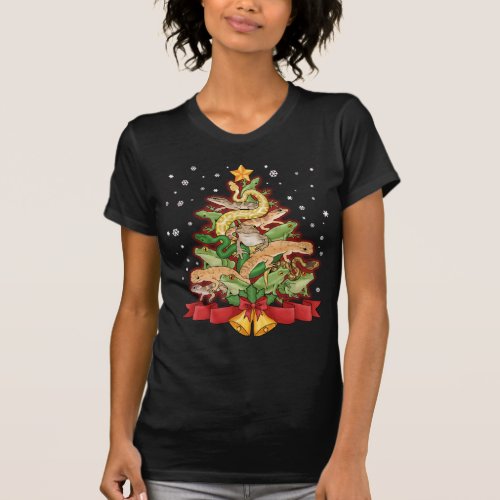 Christmas Herping Gift Herpetology Frog Snake Herp T_Shirt