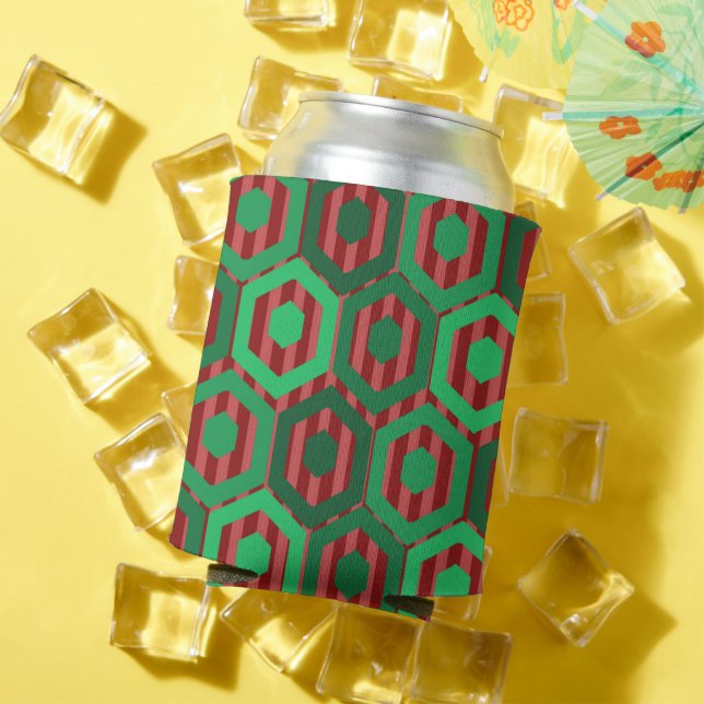 Christmas Hexagons Can Cooler (In Situ Summer)