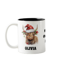 Christmas Highland Calf Festive Personalized
