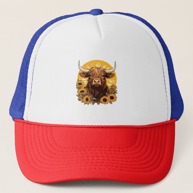 Christmas highland cow Essential T-Shirt Trucker Hat (Front)