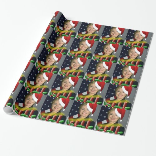 christmas hillary clinton wrapping paper