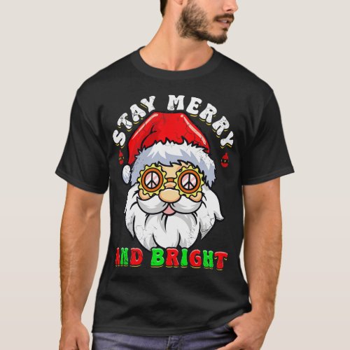 Christmas Hippie Santa Claus  Boho T_Shirt