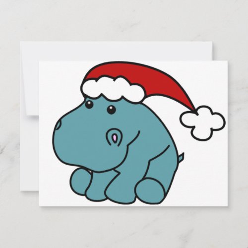Christmas Hippo Holiday Card