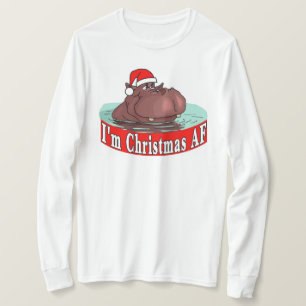 Christmas Hippopotamus T-Shirt