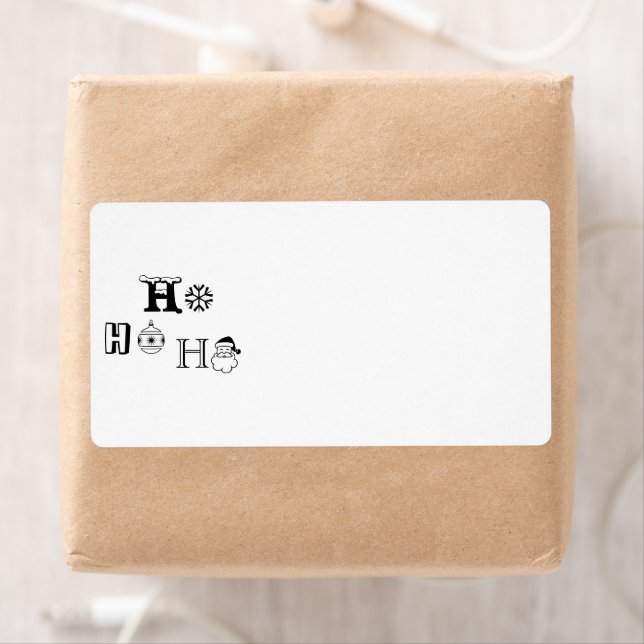 Christmas Ho Ho Ho blank cute Return Address  Label (Insitu)