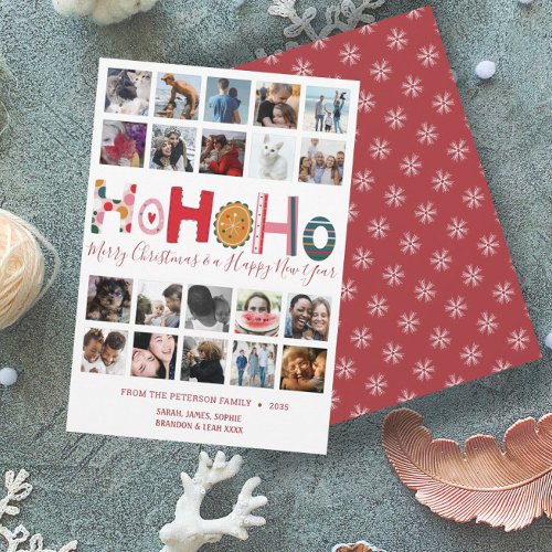 Christmas Ho Ho Ho Card 20 photo collage 