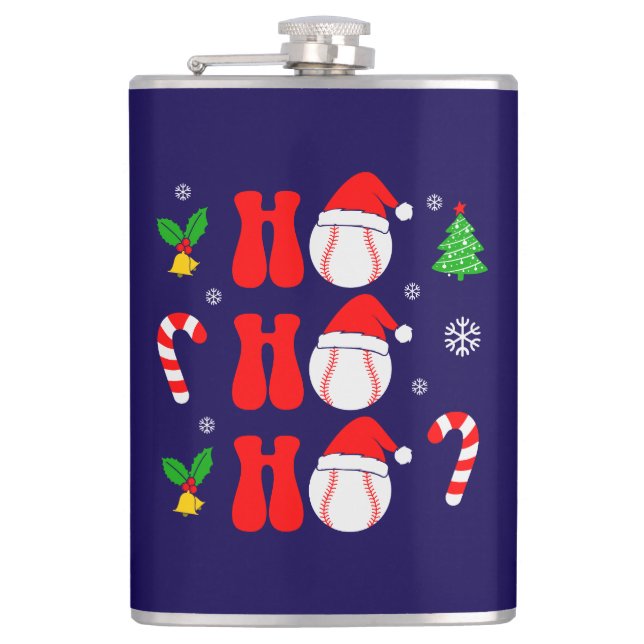 Christmas Ho Ho Ho Funny Xmas-85211 Flask (Front)