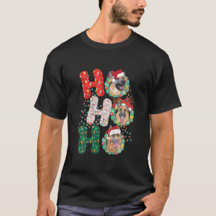 Christmas Ho Ho Ho German Shepherd Pet Funny Xmas T-Shirt