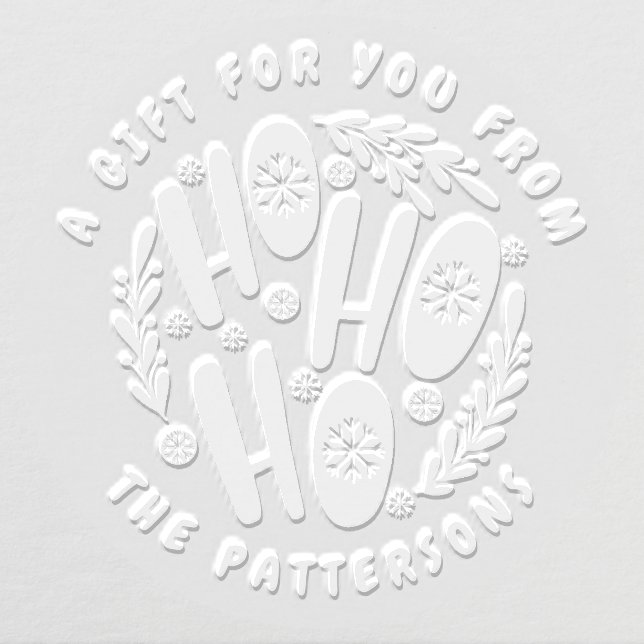 Christmas Ho Ho Ho Gift For You Personalized Name Embosser (Design)