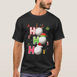 Christmas Ho Ho Ho Golf Pajama Santa T-Shirt