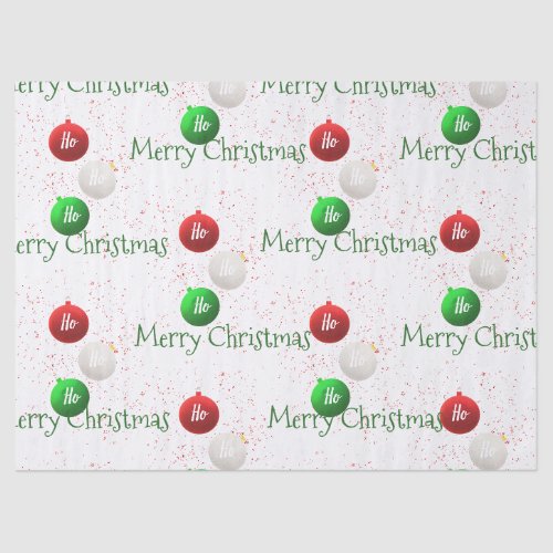 Christmas Ho Ho Ho Ornament Tissure Paper