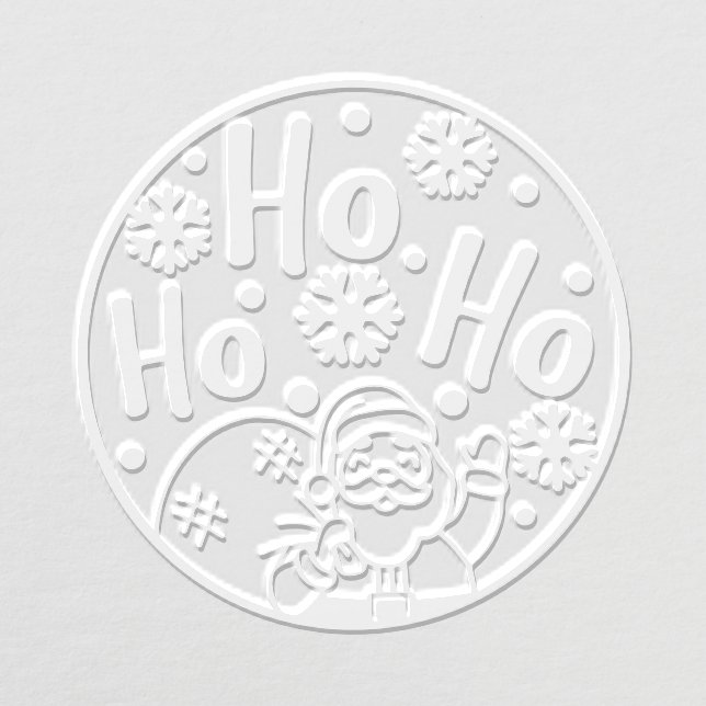 Christmas Ho Ho Ho Santa Winter Snowflakes Embosser (Design)
