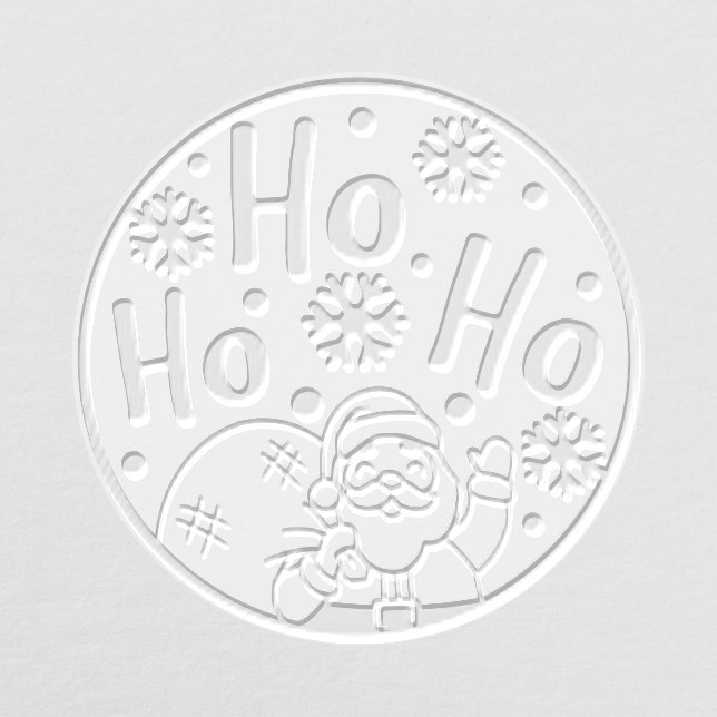 Christmas Ho Ho Ho Santa Winter Snowflakes Holiday Embosser (Design)