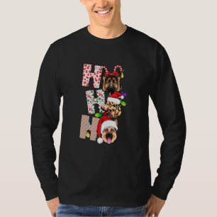 Christmas Ho Ho Ho Shepherd Dog For Dog Pet Xmas T-Shirt