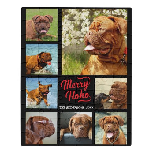 Christmas Ho Ho Photo Merry  Family Collage Jigsaw Puzzle