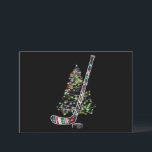 Christmas Hockey Sports Ball Santa Hat Xmas  Holiday Card<br><div class="desc">Christmas Hockey Sports Ball Santa Hat Xmas</div>