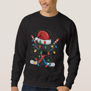Christmas Hockey Xmas Santa Sports Hat Ball  Sweatshirt
