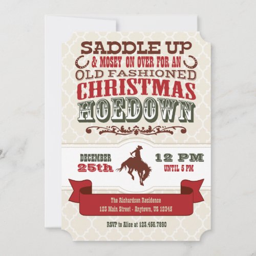 Christmas Hoedown Invitation