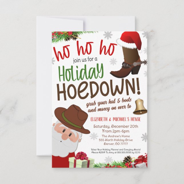 Christmas Hoedown Invitation (Front)