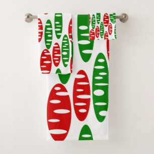 Christmas Holey Ovals  Bath Towel Set