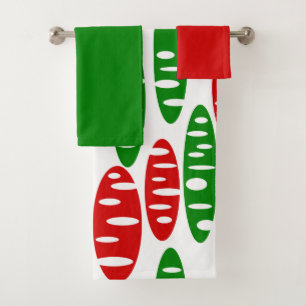 Christmas Holey Ovals Bath Towel Set
