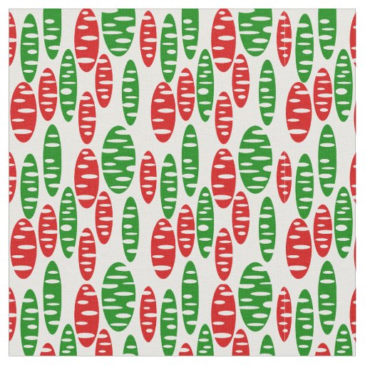 Christmas Holey Ovals  Fabric
