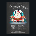 Christmas Holiady Party Invitation Santa Claus<br><div class="desc">Christmas Holiday Party Invitation. Christmas Dinner Holiday Party Invitation. Christmas Floral Flowers Wreath. Santa Claus. Deer. Christmas Tree. Chalkboard Background. For further customization,  please click the "Customize it" button and use our design tool to modify this template.</div>