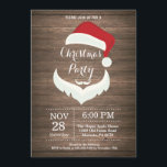 Christmas Holiady Party Invitation Santa Claus<br><div class="desc">Christmas Holiday Party Invitation. Christmas Dinner Holiday Party Invitation. Christmas Floral Flowers Wreath. Santa Claus. Rustic Wood Background. Country Vintage Retro. For further customization,  please click the "Customize it" button and use our design tool to modify this template.</div>