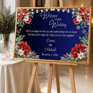 Christmas Holiday 36"x24" Wedding Foam Board Sign