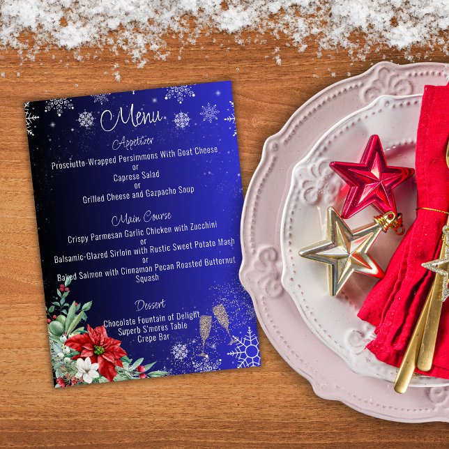 Christmas Holiday 4.5" x 6.25" Wedding Menu (Creator Uploaded)