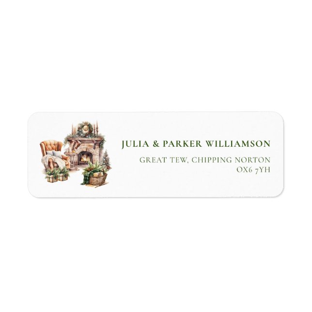 Christmas holiday Address  Label (Front)