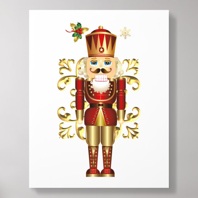 Christmas Holiday Art-Nutcracker Acrylic Photo Tile (Front Set)