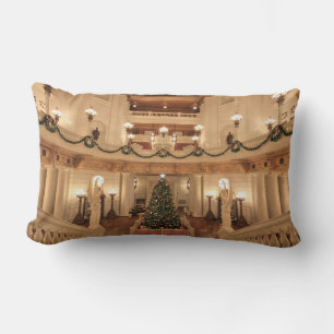 Christmas Holiday at Pennsylvania State Capitol Lumbar Pillow