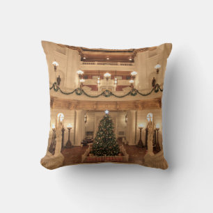 Christmas Holiday at Pennsylvania State Capitol Throw Pillow