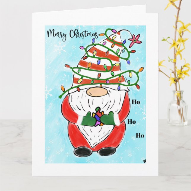 Christmas Holiday Autism awareness greeting card (Yellow Flower)