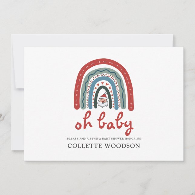 Christmas Holiday Baby Shower Invitation (Front)