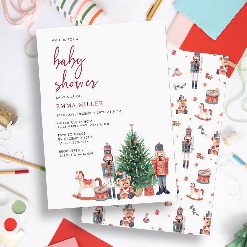 Christmas Holiday Baby Shower Invitation