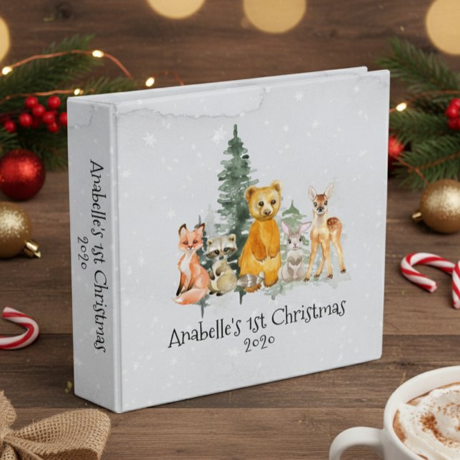 Christmas Holiday Baby's 1st Christmas Album Photo 3 Ring Binder (Creator Uploaded)