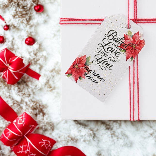 Christmas Holiday Baked Goods Gift Tags (Personalized Christmas baked goods tag)