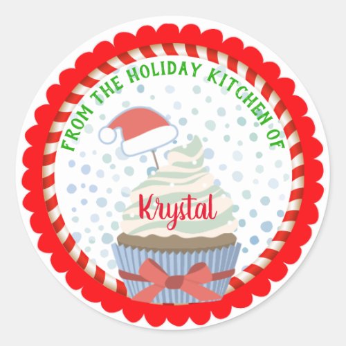 Christmas Holiday Baking Cooking Classic Round Sticker