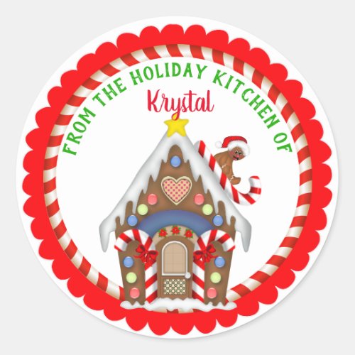 Christmas Holiday Baking Cooking Classic Round Sticker