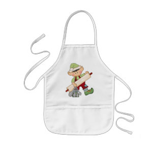 Christmas Holiday Baking Elf Kids Apron Christmas Holiday Baking Elf Kids Apron