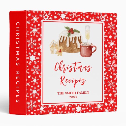 Christmas Holiday Baking Family Recipes 3 Ring Binder