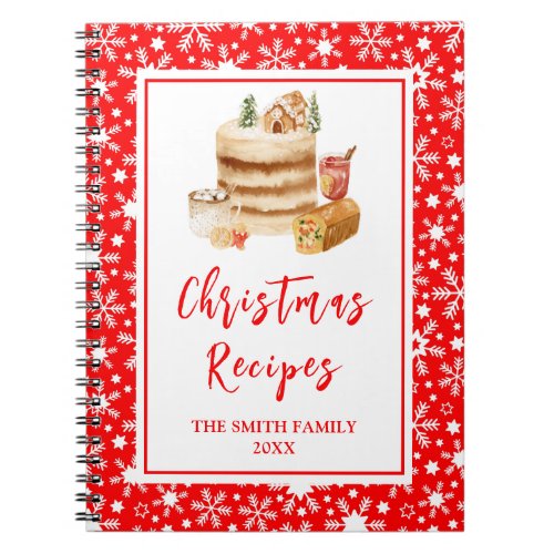 Christmas Holiday Baking Family Recipes Notebook
